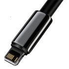 Кабель Baseus Tungsten Gold Fast Charging Data Cable USB to iP 2.4A 1m Black