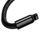 Кабель Baseus Tungsten Gold Fast Charging Data Cable USB to iP 2.4A 1m Black