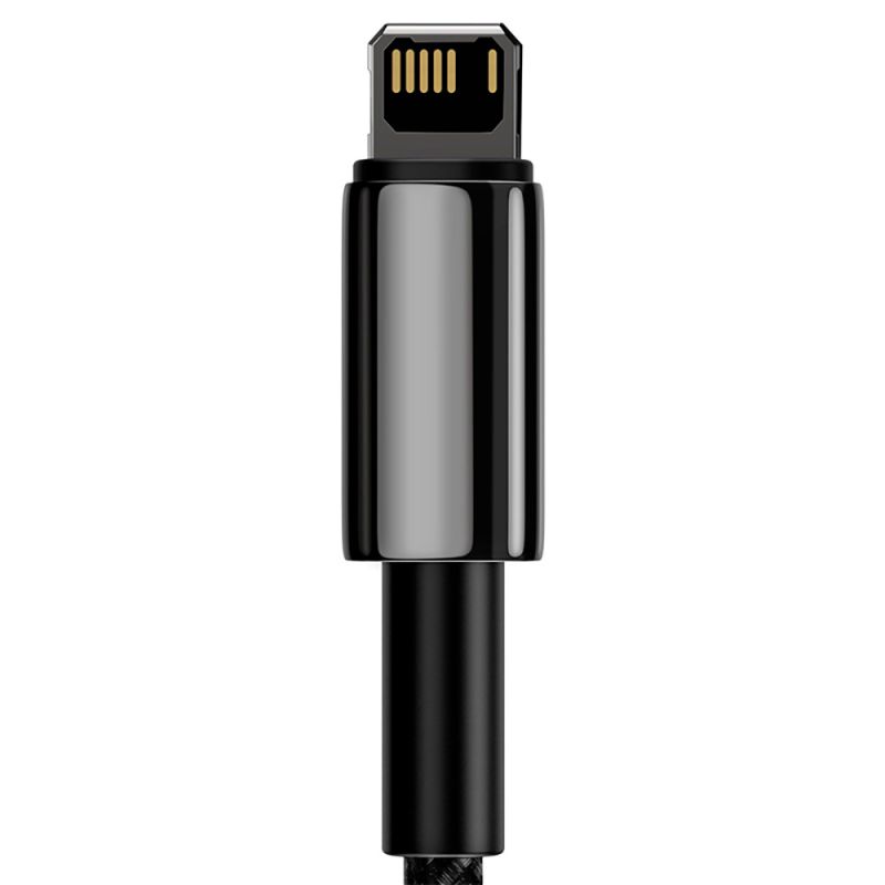 Кабель Baseus Tungsten Gold Fast Charging Data Cable USB to iP 2.4A 1m Black