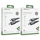 Кабель ACEFAST C1-03 Type-C to Type-C 3A, 1.2m, nylon, aluminum connectors, Black