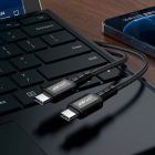 Кабель ACEFAST C1-09 USB-C to USB-C aluminum alloy audio/video transmission full-featured data cable Black