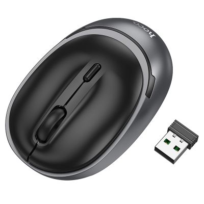 Маніпулятор миша HOCO GM34 Nuevo dual-mode business wireless mouse Black Metal Gray