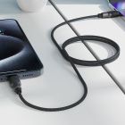 Кабель ACEFAST C10-03 Type-C to Type-C 3A, 60W, 1.2m, silicone, zinc connectors, Black