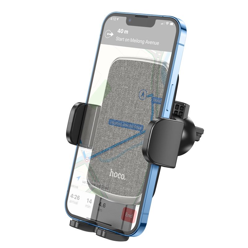Автотримач для телефона HOCO CA94 Polaris push-type air outlet car holder Black