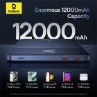Зовнішній акумулятор Baseus Blade2 Fast-Charging Power Bank with Digital Display Intelligent Edition 12000mAh 65W Mariana Blue  (with Baseus Mini Whit