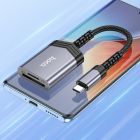 Кардридер HOCO UA25 2-in-1 card reader Type-C Metal Gray