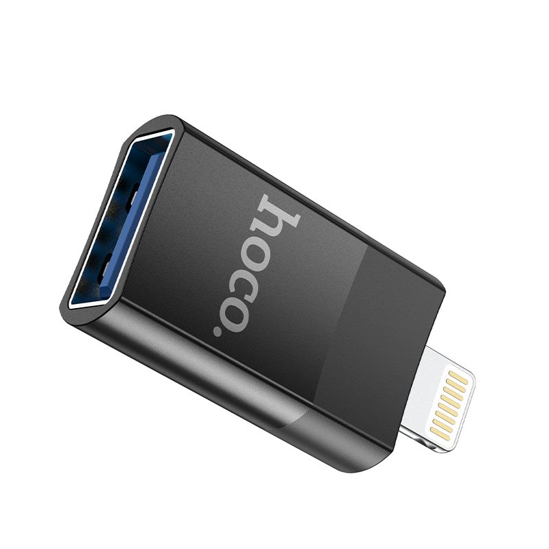Адаптер HOCO UA17 iP Male to USB female USB2.0 adapter Black