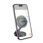 Автотримач для телефона HOCO H61 Show folding ring magnetic car holder (dashboard) Black Metal Gray