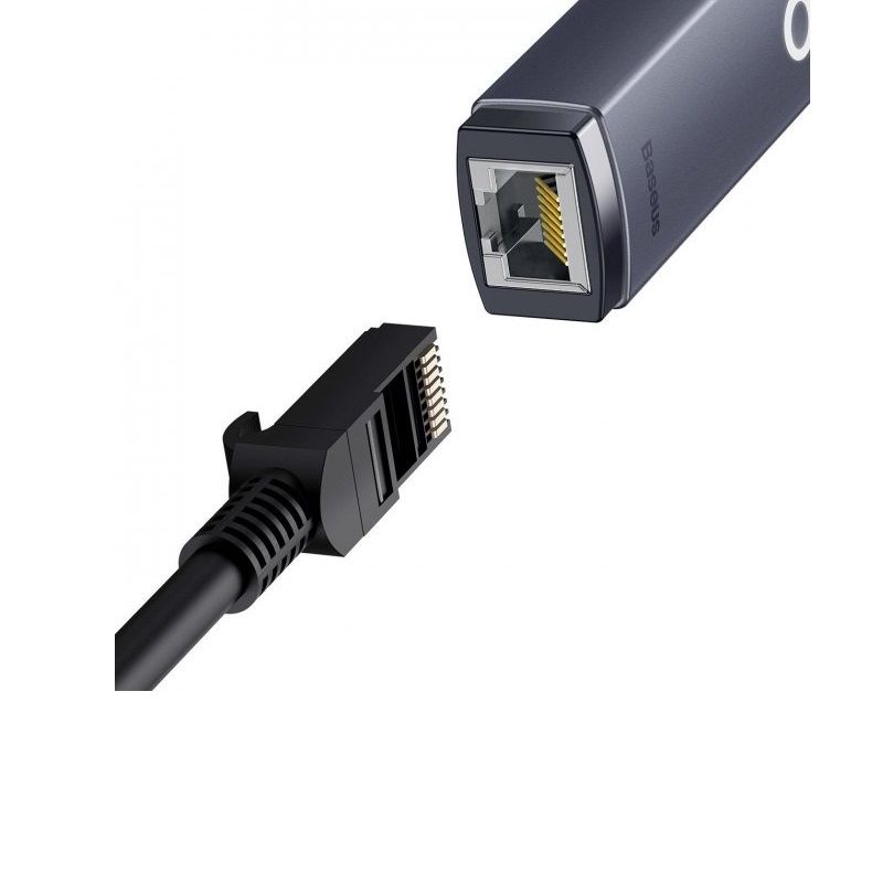USB-Хаб Baseus Lite Series Ethernet Adapter USB-A to RJ45 LAN Port (100Mbps) Black