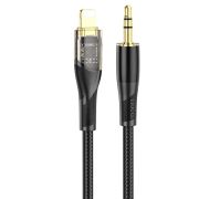 Аудіокабель HOCO UPA25 iP to 3.5mm male, nylon braid, 1m, Black