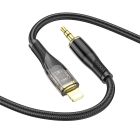 Аудіокабель HOCO UPA25 iP to 3.5mm male, nylon braid, 1m, Black