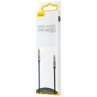 Аудіокабель Baseus M30 3.5mm male to 3.5mm male, nylon braid, 1m Silver+Black