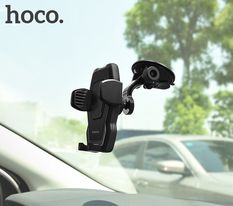 Автотримач для телефона HOCO CA31 cool run suction cup car holder Black