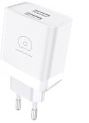 Мережевий зарядний пристрій WUW-C222 2.4A Charger  2 USB A  white