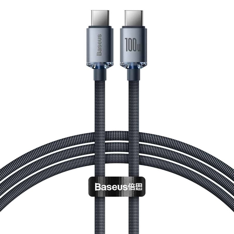 Кабель Baseus Crystal Shine Series Fast Charging Data Cable Type-C to Type-C 100W 1.2m Black