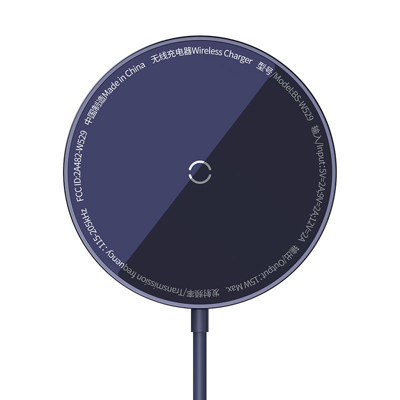 Бездротовий зарядний пристрій Baseus Simple Mini3 Magnetic Wireless Charger 15W Dusty Purple