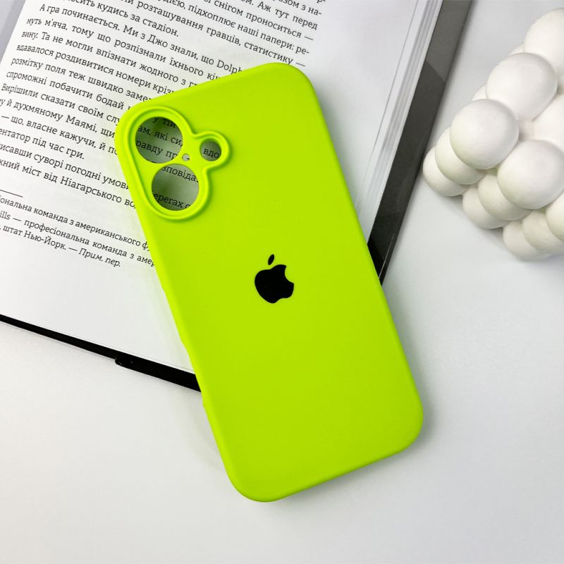 Чохол для смартфона Silicone Full Case AA Camera Protect for Apple iPhone 16 24,Shiny Green