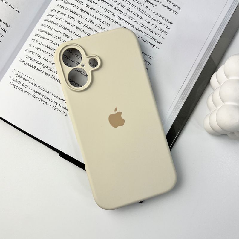 Чохол для смартфона Silicone Full Case AA Camera Protect for Apple iPhone 16 9,Antique White