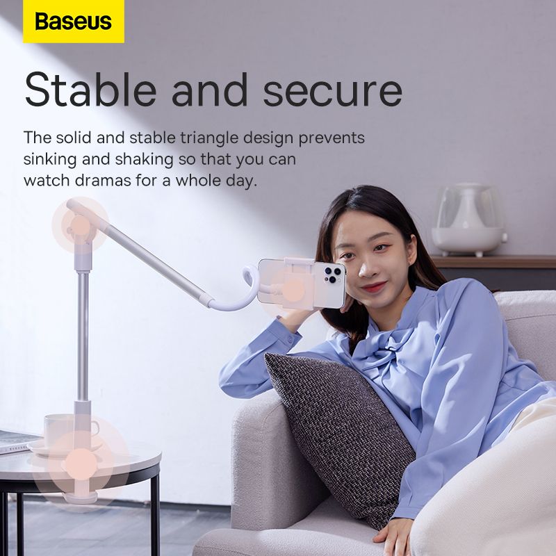 Тримач для телефона Baseus Unlimited adjustment lazy phone holder silver