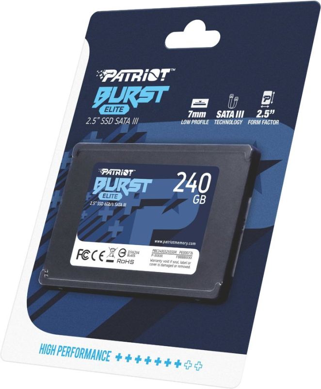 Накопичувач SSD Patriot Burst Elite 240GB 2.5" 7mm SATAIII TLC 3D