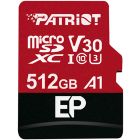 Карта пам'яті microSDXC (UHS-1 U3) Patriot EP Series 512Gb class 10 V30 (R-100MB/s, W-80MB/s) (adapter SD)