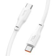 Кабель HOCO X93 Type-C to Type-C 100W, 1m, TPE, TPE connectors, White