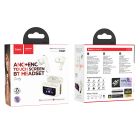 Бездротові навушники HOCO EQ21 Sandy true wireless ANC+ENC noise reduction touch screen BT headset Cloudy White