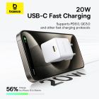 Мережевий зарядний пристрій Baseus Palm Fast Charger 1C 20W EU Moon White