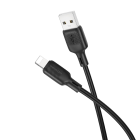 Кабель BOROFONE BX113 Lenny silicone charging data cable iP(L=1M) Black