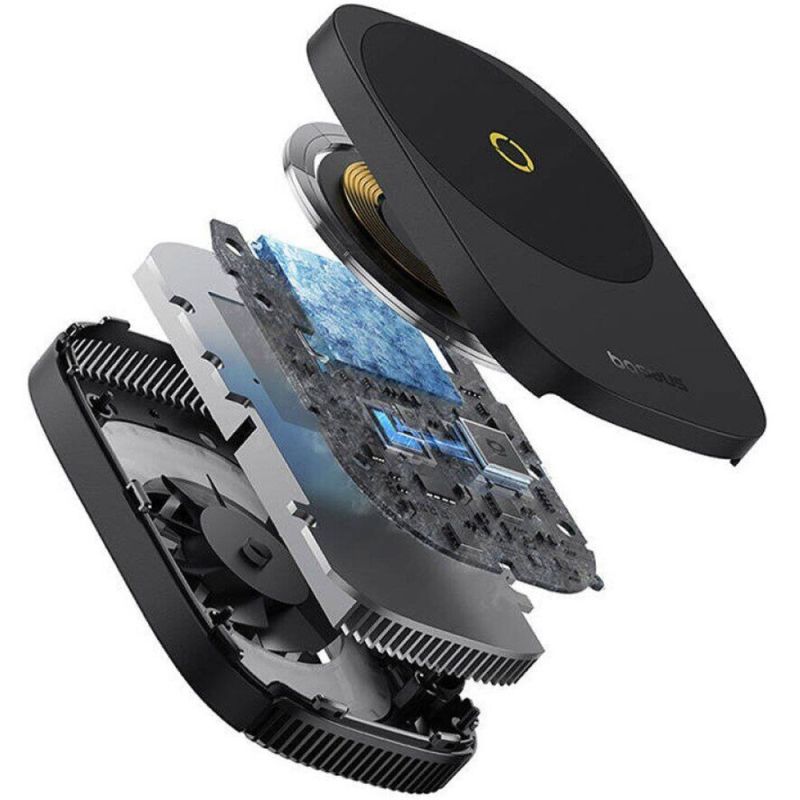Бездротовий зарядний пристрій з кулером для мобільного Baseus MagPro II Series Ultra-Thin Magnetic Phone Cooler (with Wireless Charger) Cosmic Black