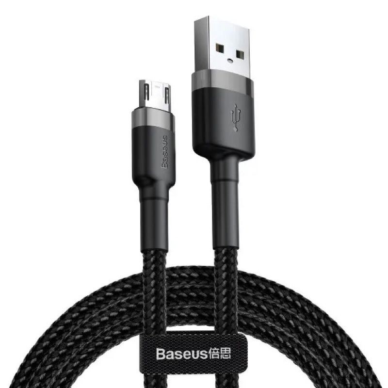 Кабель Baseus Cafule Cable USB For Micro 1.5A 2m Gray+Black