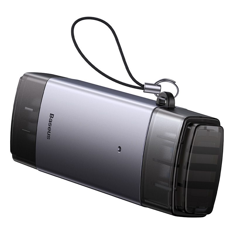 USB-хаб Baseus Lite Series USB-A &amp; Type-C  to SD/TF Card Reader  Grey