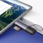 USB-хаб Baseus Lite Series USB-A &amp; Type-C  to SD/TF Card Reader  Grey