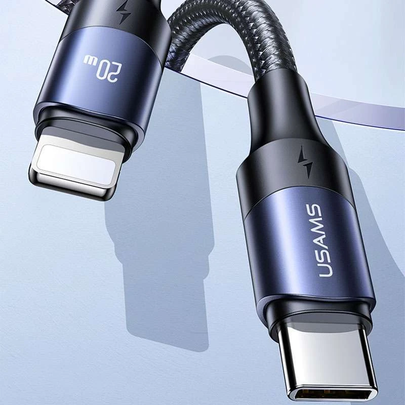 Кабель Usams US-SJ522 U71 Type-C to Lightning 20W PD Fast Charging 2m black