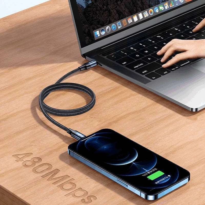 Кабель Usams US-SJ522 U71 Type-C to Lightning 20W PD Fast Charging 2m black