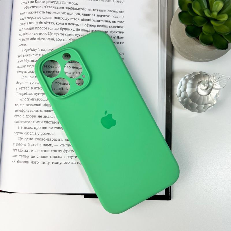 Чохол для смартфона Silicone Full Case AA Camera Protect for Apple iPhone 16 Pro 30,Spearmint