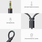 Аудіокабель UGREEN AV109 3.5mm Male to 2RCA Female Cable 25cm (Gray)(UGR-10547)