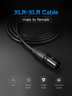 Аудіокабель UGREEN AV130 Cannon Male to Female Microphone Extension Audio Cable 3m (Black)(UGR-20711)