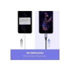Перехідник UGREEN US211 Lightning M/F Round Cable Aluminum Shell with Braided 10cm (Black)(UGR-30756)