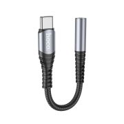 Аудіокабель HOCO LS33 Type-C Digital 3.5 Audio converter Metal Gray