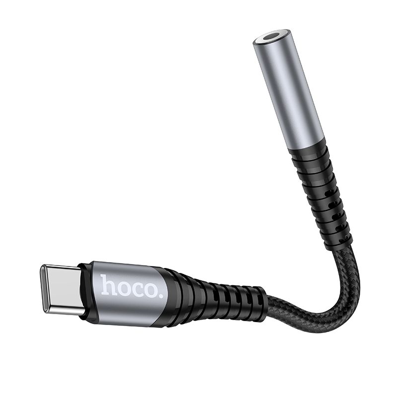 Аудіокабель HOCO LS33 Type-C Digital 3.5 Audio converter Metal Gray