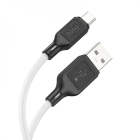 Кабель HOCO X90 Cool silicone charging data cable for Micro White