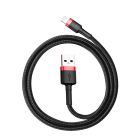 Кабель Baseus Cafule Cable USB For Lightning 2.4A 0.5m Red+Black