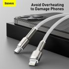 Кабель Baseus Cafule Series Metal Data Cable Type-C to iP PD 20W 2m White