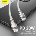 Кабель Baseus Cafule Series Metal Data Cable Type-C to iP PD 20W 2m White