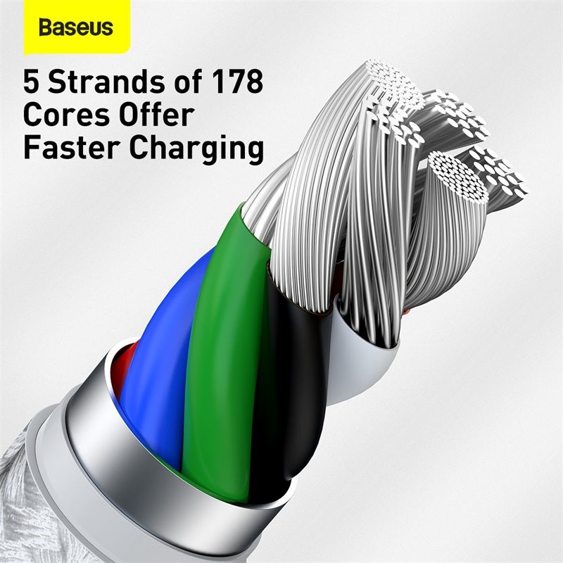 Кабель Baseus Cafule Series Metal Data Cable Type-C to iP PD 20W 2m White