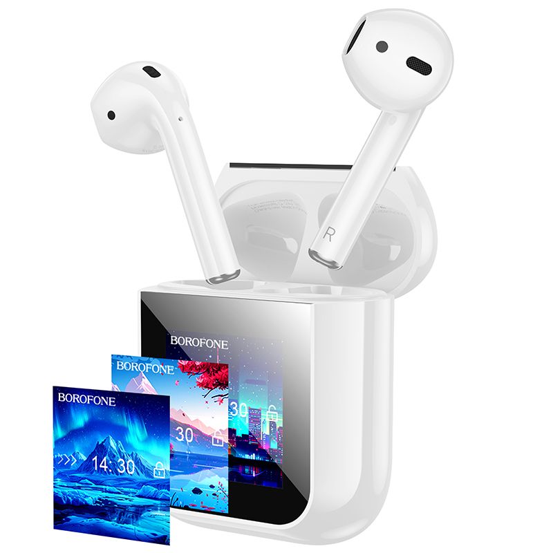 Бездротові навушники BOROFONE BW86 Brocade true wireless BT headset with touch screen White