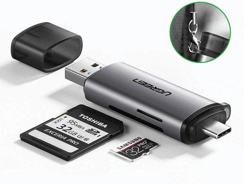 Кардридер UGREEN CM185 USB-C/USB-A Card Reader (UGR-50706)