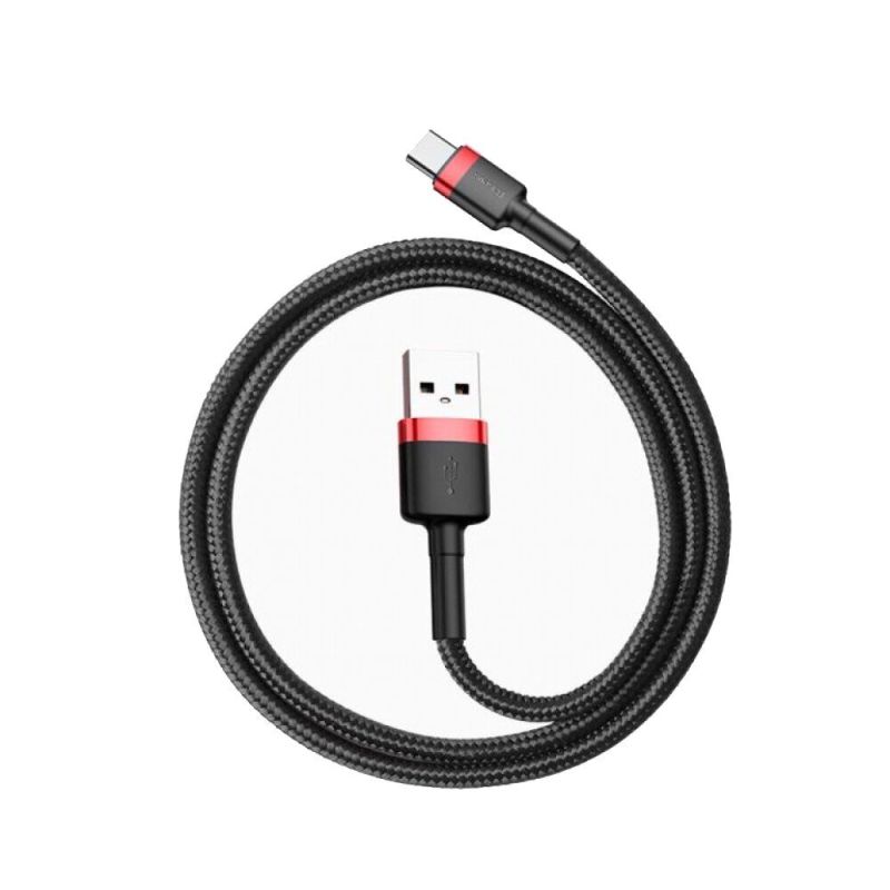 Кабель Baseus Cafule Cable USB For Type-C 3A 0.5m Red+Black