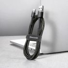 Кабель Baseus Cafule Cable USB For Type-C 3A 1m Gray+Black